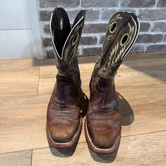 Ariat Heritage Roughstock Cowboy Boots Mens Size 13 D Brown Pull On Western - Picture 1 of 8